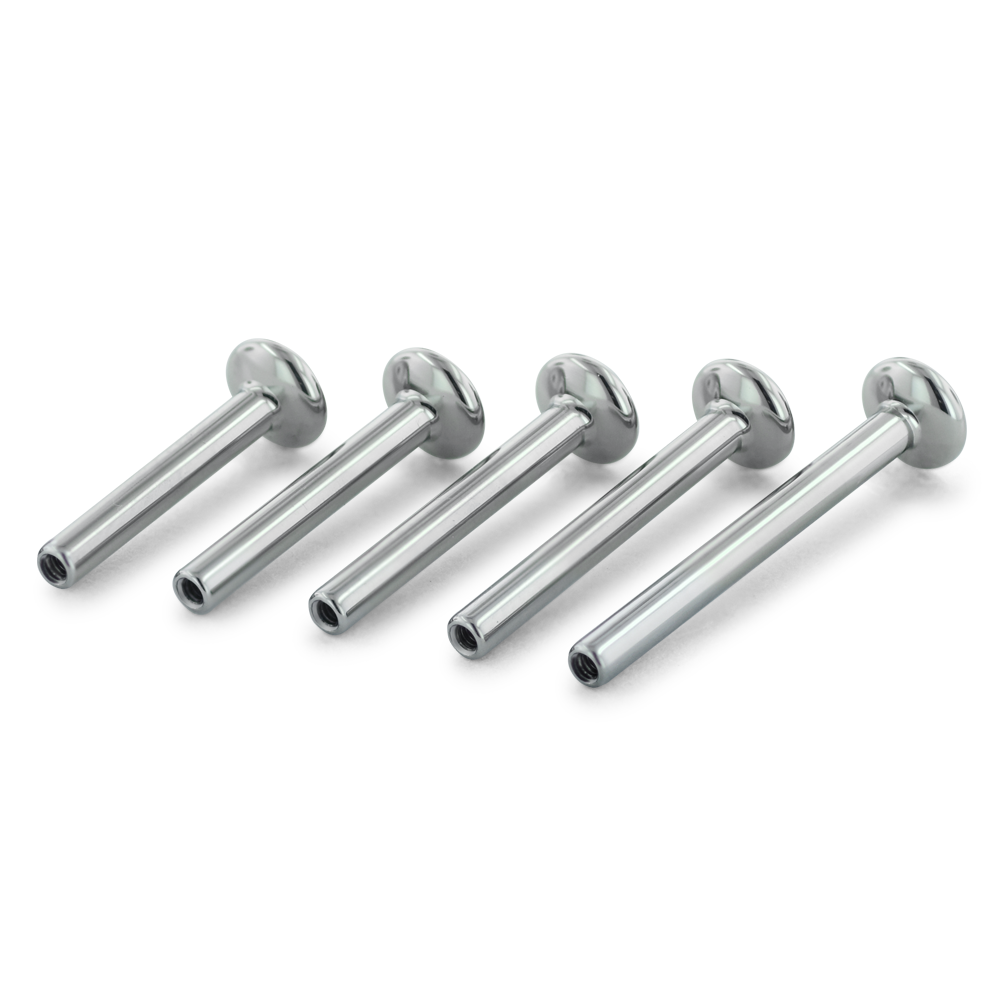 Trinity Internally Threaded Labret Silver (Steel) / 8mm